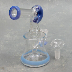 6" Donut Microscope Neck Showerhead Perc Mini Glass Water Pipe