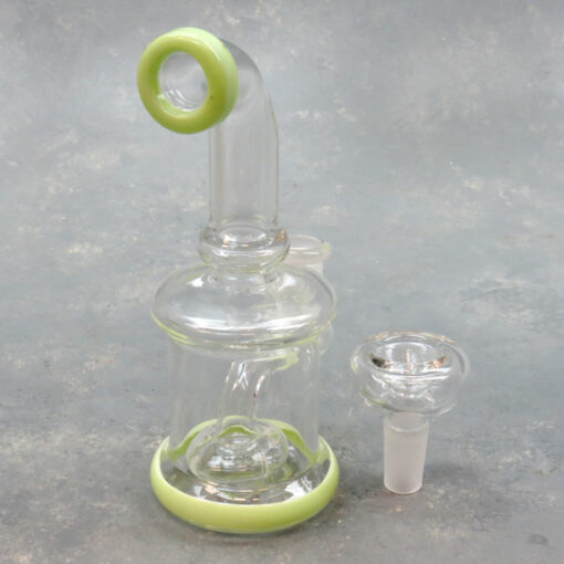 6" Color Accent 90° Mouthpiece Mini Glass Water Pipe
