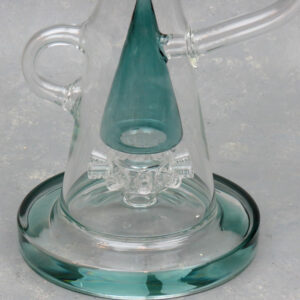 17" Cone Showerhead Perc Glass Water Pipe w/Donut/Cylinder, Loop & Ice Catch