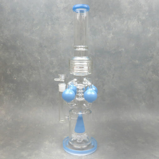 20" Cone Showerhead Perc Torsion Pendulum Recycler Glass Water Pipe w/ Internal Ribbing