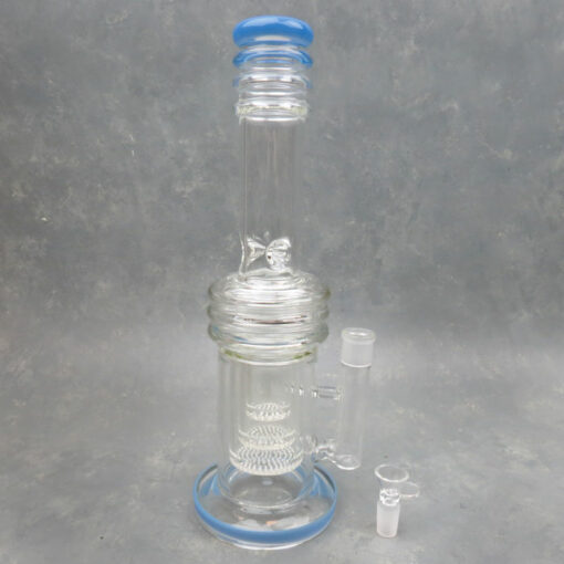 16" Triple Honeycomb Perc Thick/Heavy Glass Water Pipe w/Ice Catch