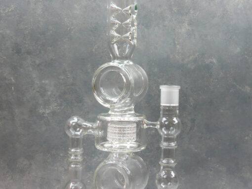21" Double Matrix Perc Recycler Glass Water Pipe w/Double Cylinders & Ice Catch