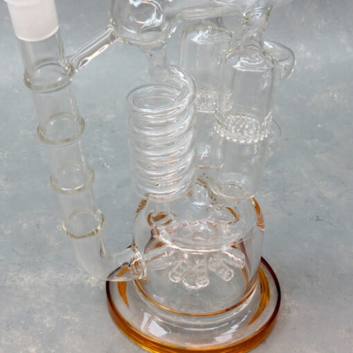 13" Showerhead to Double Honeycomb/Coil Recycler Scientific Glass Water Pipe