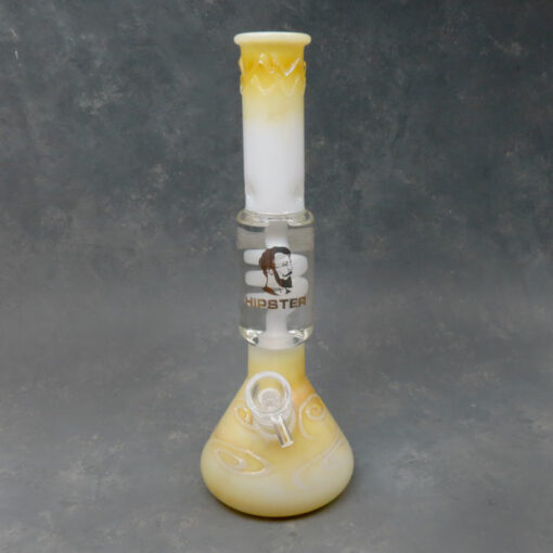 12" Diffused Downstem to Glycerin Coil Accented Hipster Glass Water Pipe w/Ice Catch