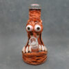 12" 3D Molded Hand Painted Toothy Eyeball Monster Beaker Glass Water Pipe w/Ice Catch and Diffused Downstem