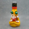 12" 3D Molded Hand Painted Big Tooth Popping Eyeball Monster Beaker Glass Water Pipe w/Ice Catch and Diffused Downstem