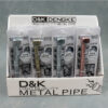 5.5" Metal Pipes w/Skeleton/Amsterdam/Leaf & 5-pack Screens in Blister Pack