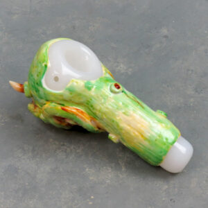 5" Big Eye Goofy Mouth Hand Painted Monster Glass Hand Pipe
