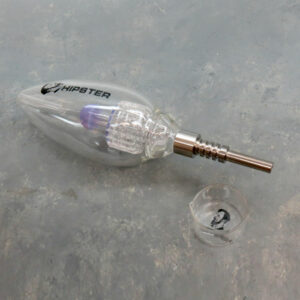 8" Hipster Glass Egg-Shaped Matrix Perc Nectar Collector Kit w/510 Titanium Tip & Glass Bucket