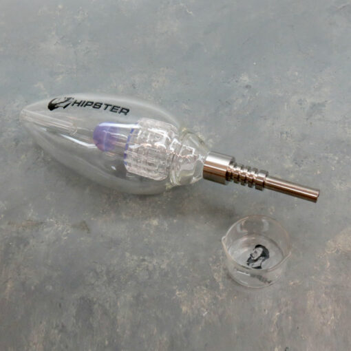 8" Hipster Glass Egg-Shaped Matrix Perc Nectar Collector Kit w/510 Titanium Tip & Glass Bucket
