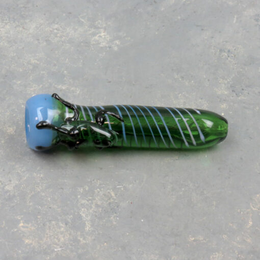 3.5" Insect Spiral Joined Bowl Glass Chillums
