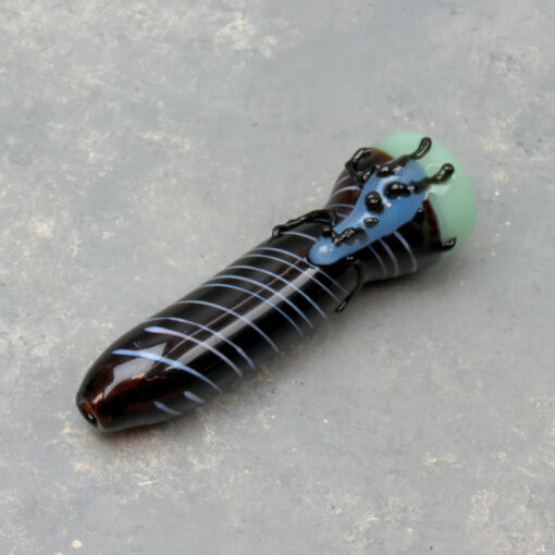 3.5" Insect Spiral Joined Bowl Glass Chillums