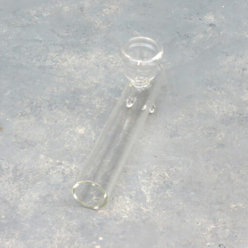 4" Clear Glass Mini Steamroller Hand Pipe w/Feet