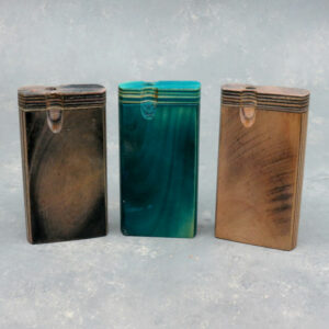4" Assorted Color Stained Wooden Dugouts w/One-Hitter & Poker