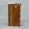 4" Brass Strip Filigree Wooden Dugouts w/Grip, One-Hitter & Poker
