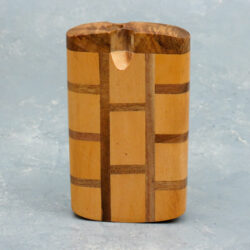3.75" Light Tile Rounded Wooden Dugouts w/2.75" One-Hitter