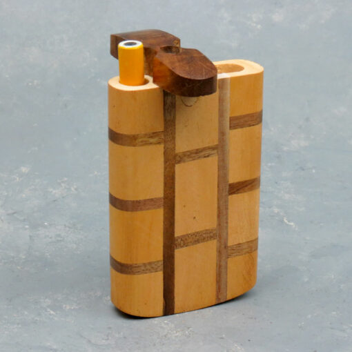 3.75" Light Tile Rounded Wooden Dugouts w/2.75" One-Hitter