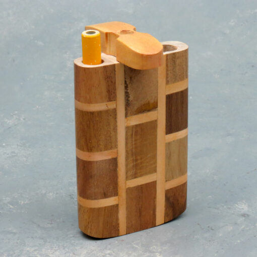 3.75" Dark Tile Rounded Wooden Dugouts w/2.75" One-Hitter