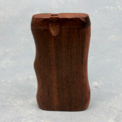 4" Dark Stained Wooden Dugouts w/Contour Grip, Toothed One-Hitter & Poker