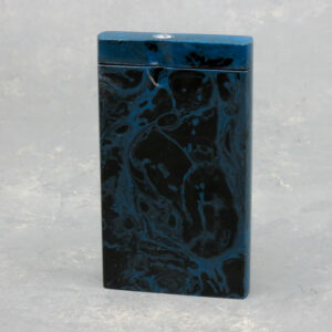 4" Wavy Blue Resin Dugouts w/Brass/Resin Toothed One-Hitter