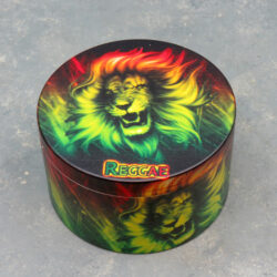 75mm Assorted Lion Full Graphic 4-Part Grinders