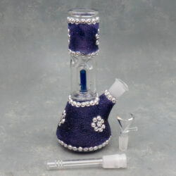 8" Dome Perc Jeweled/Microbead Deco Glass Water Pipe w/Diffused Downstem & Ice Catch