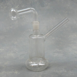 6" Clear Mini Glass Water Pipes w/14mm Oil Burner Downstem