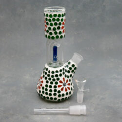 8" Dome Perc Mosaic Deco Glass Water Pipe w/Diffused Downstem & Ice Catch