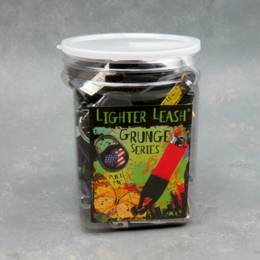 Lighter Leash - Grunge Designs w/Clip (30pc Container)