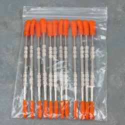 5" Orange Silicone Wax Dabbing Tools