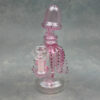 8" Showerhead Perc Arms Down Pink Octopus Glass Water Pipe