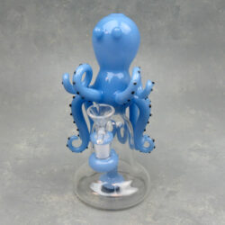 8" Showerhead Perc Arms Curled Opaque Octopus Glass Water Pipe