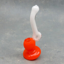 6" Inside-Out Colored Two-Tone Glass Bubblers w/Donut Hole