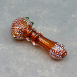 5" Double Ring Waterdrop Glass Hand Pipes w/Bumps