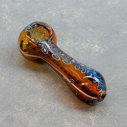 4.5" Double Loop Pattern Spoon Glass Hand Pipe