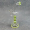 9" 3-Ball Showerhead Perc Glass Water Pipe w/90° Neck