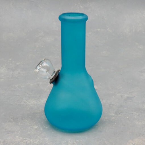 5" Frosted Beaker Mini Glass Water Pipe w/Carb