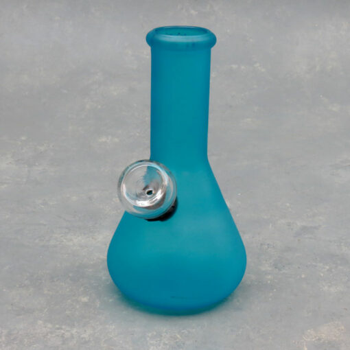 5" Frosted Beaker Mini Glass Water Pipe w/Carb