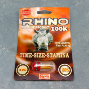 Rhino 100 500K – Male Enhancement Single Pill – 24 Counts Per Box