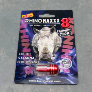 Rhino MAXXX 8 750K – Male Enhancement Single Pill – 24 Counts Per Box