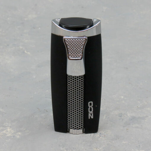 3" Zico Flip-Top Honeycomb Stripe Double Torch Pocket Lighters (10pcs/display)