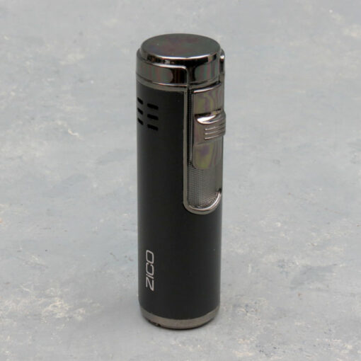 3.5" Round Zico Flip-Top Quad Torch Pocket Lighters w/Cigar Hole Cutter (10pcs/display)