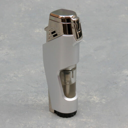 3.5" Contoured Window Tank Zico Flip-Top Double Torch Pocket Lighters (10pcs/Display)