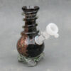 5" Small Vase GOG Soft Glass Water Pipe w/Fancy Base & Coil Wrap