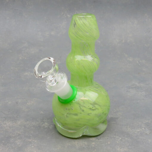 5" Beaded Mouthpiece GOG Soft Glass Mini Water Pipe w/Fancy Base