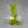 6" Color Streak GOG Soft Glass Water Pipe w/GID Wrap & Marble