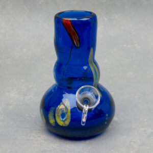 6" Round Chopped Cane Soft Glass Water Pipe