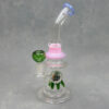 10.75" Flower "Perc" Flower Implosion Rig Style Glass Water Pipe w/Bent Mouthpiece