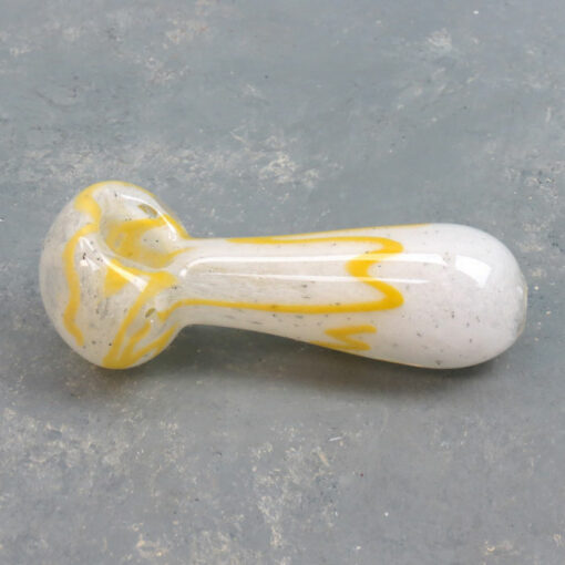 4" Inside Out Color Lines Glass Hand Pipes