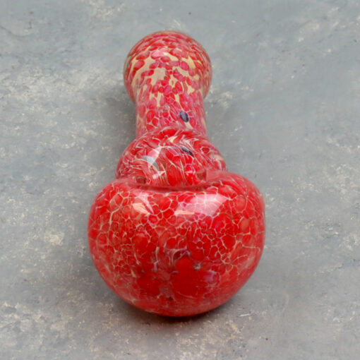 4" Crackle Frit Glass Hand Pipes w/Bulge (2pcs/pack)